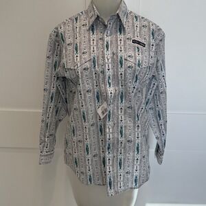 Panhandle Rough Stock Flex Tech Western Shirt Snap Cowgirl L 14 NWT